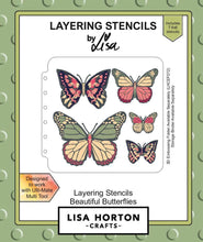 Load image into Gallery viewer, Beautiful Butterflies Layering Stencils Lisa Horton LHCAS042