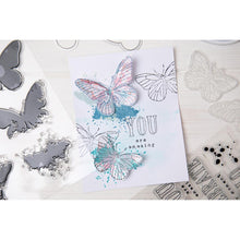 Load image into Gallery viewer, Sizzix™ A5 Clear Stamps Set 8PK w/2PK Framelits® Die Set Painted Pencil Butterflies by 49 and Market 666634