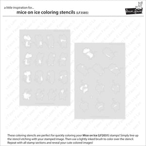 Move on Ice Colouring Stencils Lawn Fawn LF3586