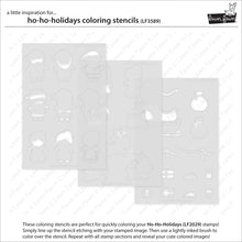 Load image into Gallery viewer, Ho-Ho-Holidays Colouring Stencils Lawn Fawn LF3589