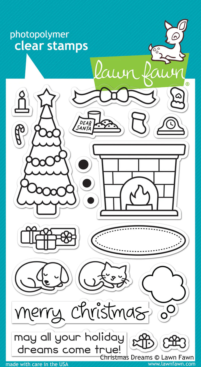 Christmas Dreams Clear Stamp Set Lawn Fawn LF1467