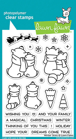 Winter Skies Clear Stamp Set Lawn Fawn LF1763