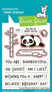 I Heart Pandas Add On Dies Lawn Fawn LF3600