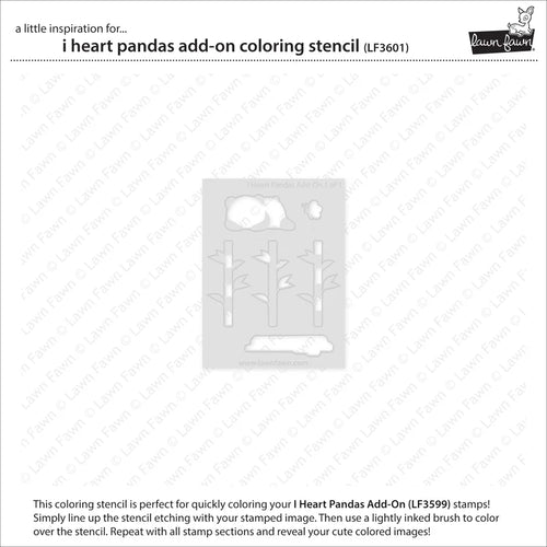 I Heart Pandas Add On Colouring Stencils