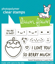 Load image into Gallery viewer, Sweet Strawberry Stamp Set Lawn Fawn LF3602