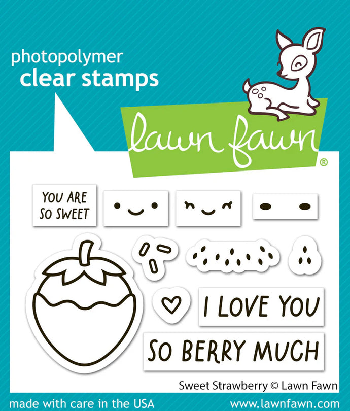 Sweet Strawberry Stamp Set Lawn Fawn LF3602