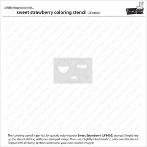 Sweet Strawberry Colouring Stencil Lawn Fawn LF3604