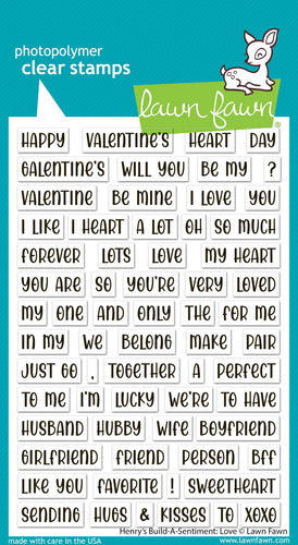 Henry’s Build A Sentiment - Love Stamp Set Lawn Fawn LF3605