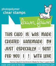 Load image into Gallery viewer, Henry’s Build A Sentiment Made For You Stamp Set Lawn Fawn LF3606