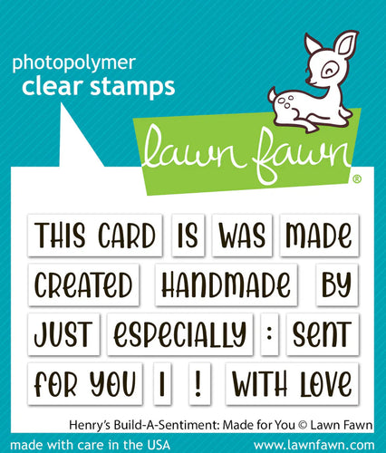 Henry’s Build A Sentiment Made For You Stamp Set Lawn Fawn LF3606