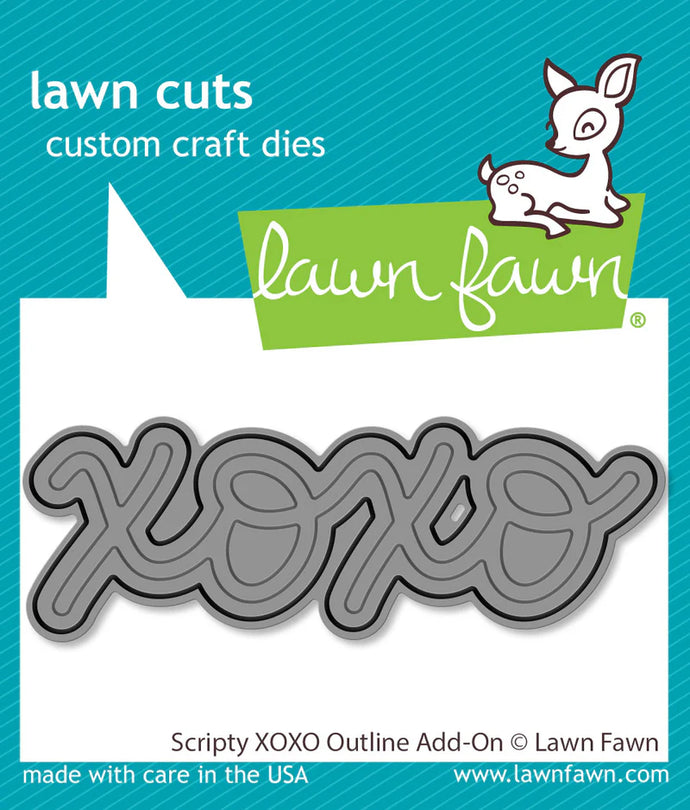 Scripty XOXO Outline Add On Die Lawn Fawn LF3616