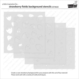 Strawberry Fields Background Stencils Lawn Fawn LF3622