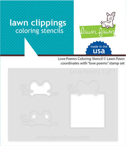 Love Poems Colouring Stencil Lawn Fawn LF3625