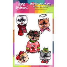 Load image into Gallery viewer, Merry Cutemas Jane Davenport A5 Clear Stamp Set