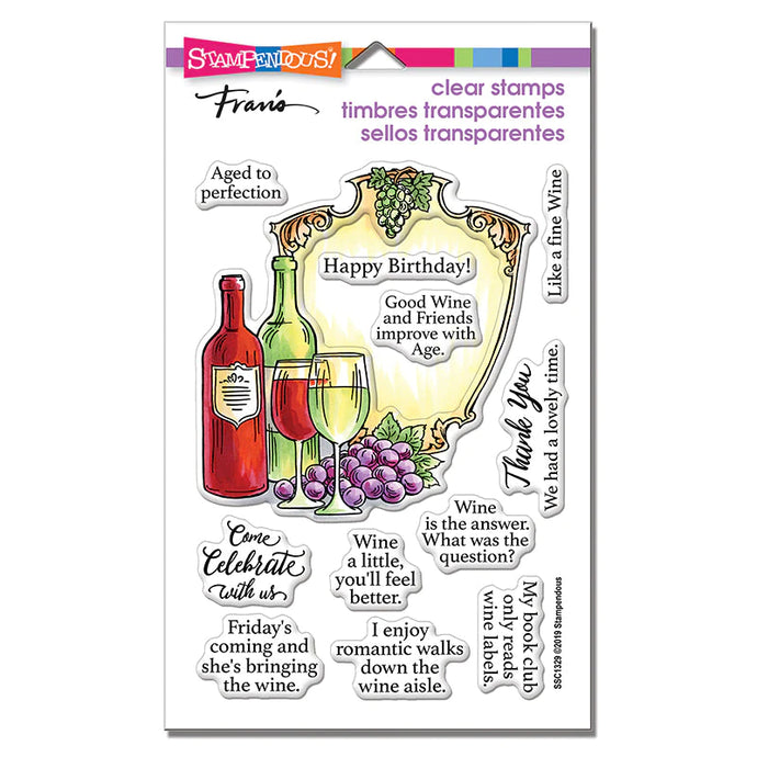 Wine Frame Stamp Set Stampendous