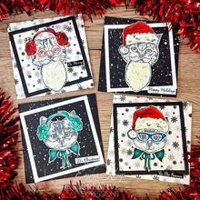 Load image into Gallery viewer, Kitty Christmas Jane Davenport A5 Clear Stamp Set