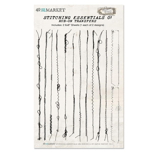 Stitching Essentials - 01 Rub On Transfers 49 and Market