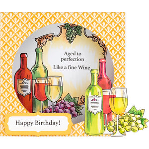 Wine Frame Stamp Set Stampendous