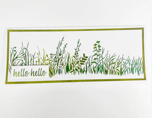 Layered Grasses Slimline Stencil TCW6030