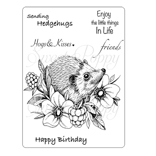 Hedgehog A5 Stamp Sweet Poppy SPSTMP_hhog