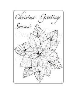 Poinsettia A6 Stamp by Sweet Poppy