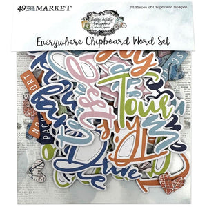 Everywhere - Chipboard Word Set 49 & Market