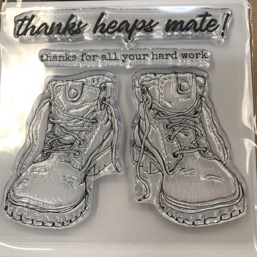 Work Boots Clear Stamp 18330