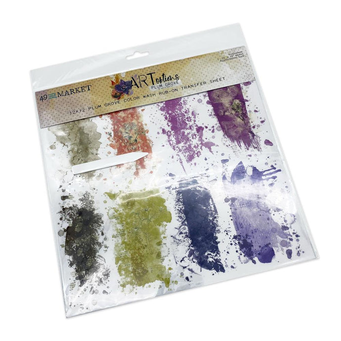 Plum Grove 12x12 Colour Wash Rub On Sheet by 49 & Market