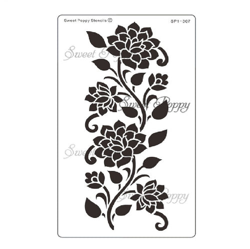 Floral Dahlia Stencil by Sweet Poppy SP1-307