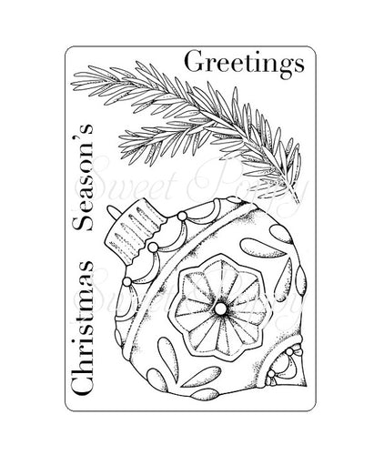 Christmas Bauble A6 Stamp Set by Sweet Poppy