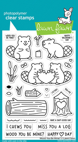 Wood You Be Mine Clear Stamps LF3011 by Lawn Fawn