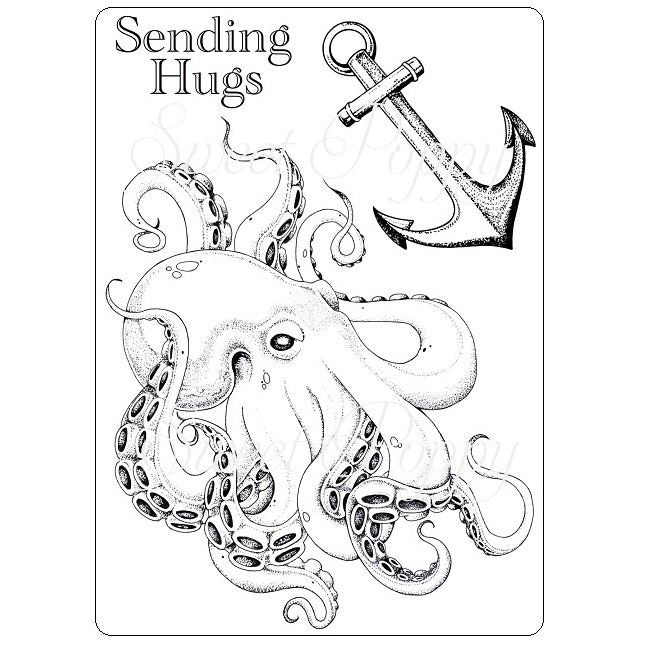 Octopus A5 Stamp by Sweet Poppy