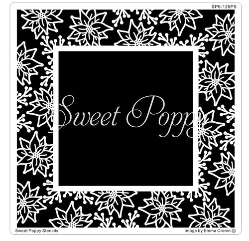 Poinsettia Aperture Square Sweet Poppy Stencil