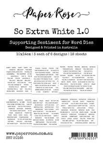 So Extra White 1.0 Sentiments by Paper Rose 20165